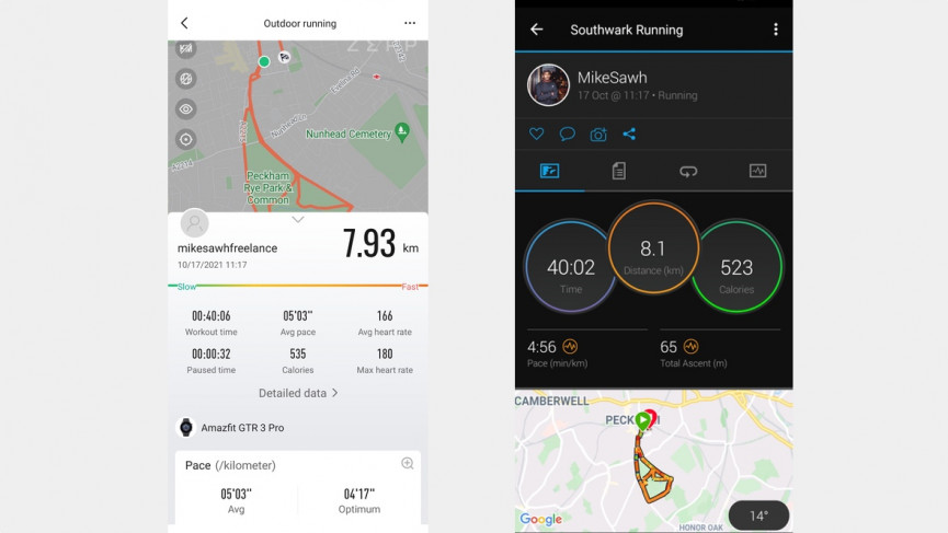 running data