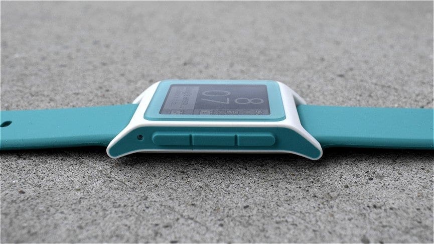 side-on view of smartwatch