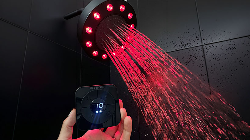 Showcasing HigherDOSE Red Light Showerhead Filter