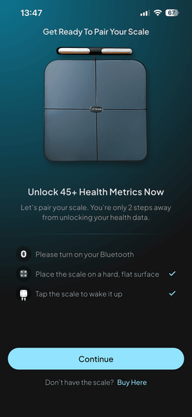 Setting up the Hume Health app
