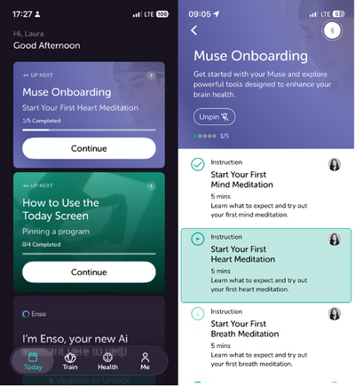 The app offers a clear onboarding path