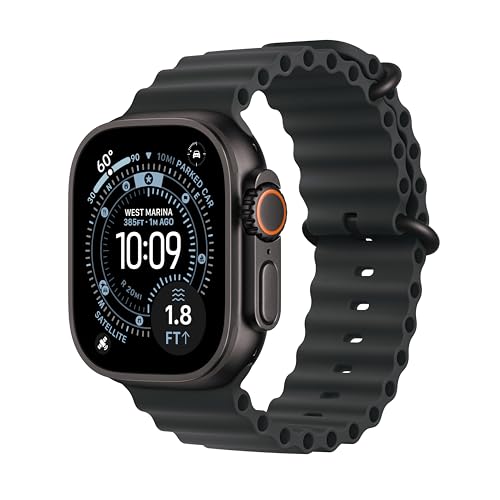 Large image for amazon product "Apple Watch Ultra 3 [GPS + Cellular 49mm] Running & Multisport Smartwatch w/Rugged Titanium Case w/Black Ocean Band. Satellite Communications, Adv…"