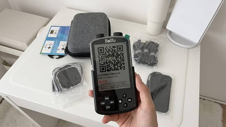 Belifu TENS and EMS Unit in hand