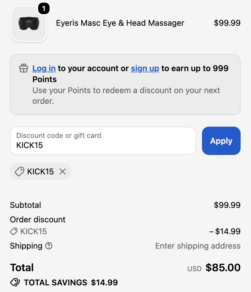 RENPHO discount code KICK15 applied