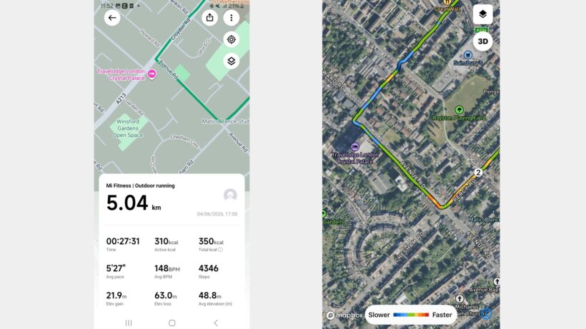 Xiaomi Watch 5 running data