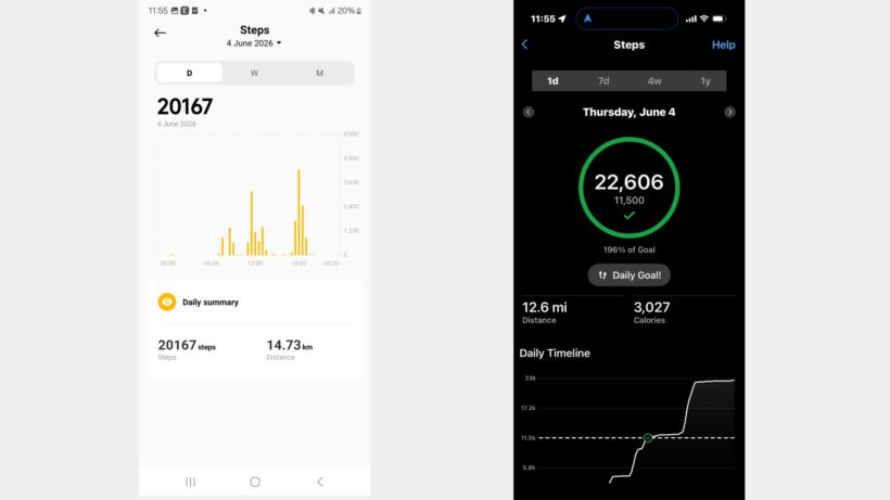 Xiaomi Watch 5 steps data