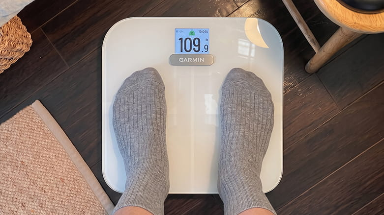 A person standing on Garmin Index S2