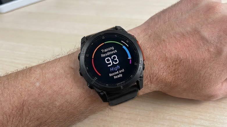 Garmin Fenix 8 on hand