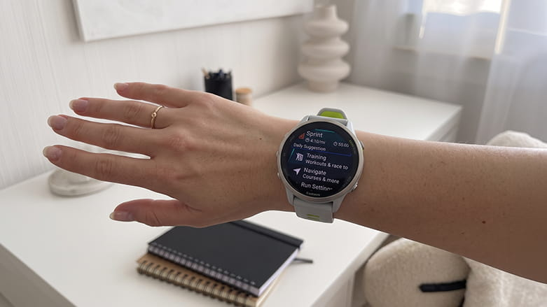 Garmin Forerunner 970 on a wrist
