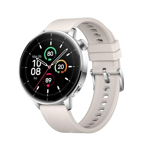 Large image for amazon product "OnePlus Watch 3 43mm Silver Steel, 1.32-Inch Round Display, Silver Steel, WearOS, 32GB Storage, Sleep Tracking, 345mAh Battery, Bluetooth, Lithium…"