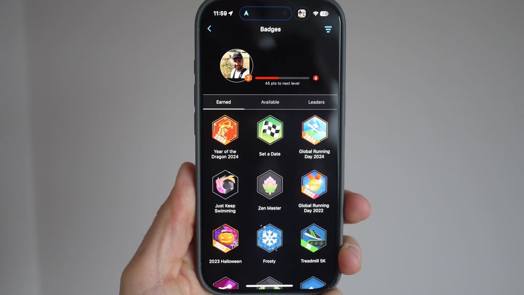 Garmin Connect badge gallary
