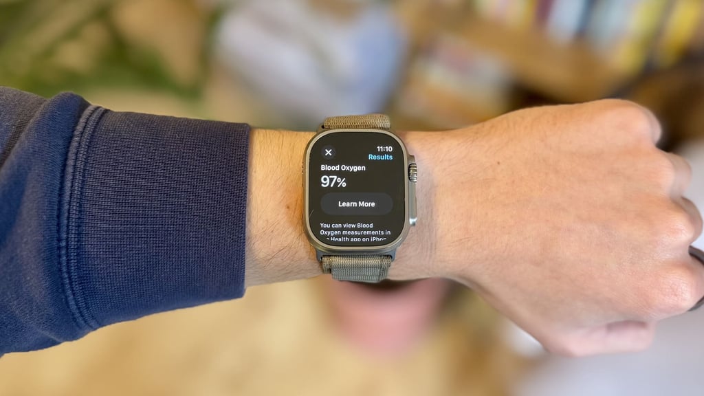 Apple Watch Ultra 2 blood oxygen result