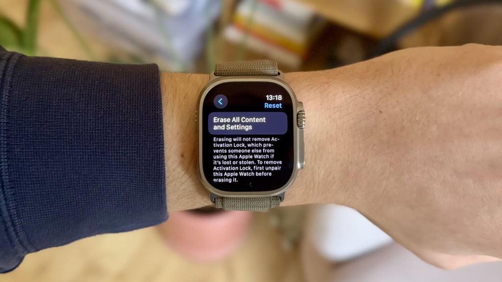 apple watch ultra 2 erase all content and settings