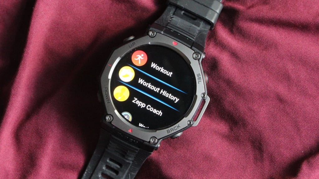 Amazfit T Rex 3 workout history