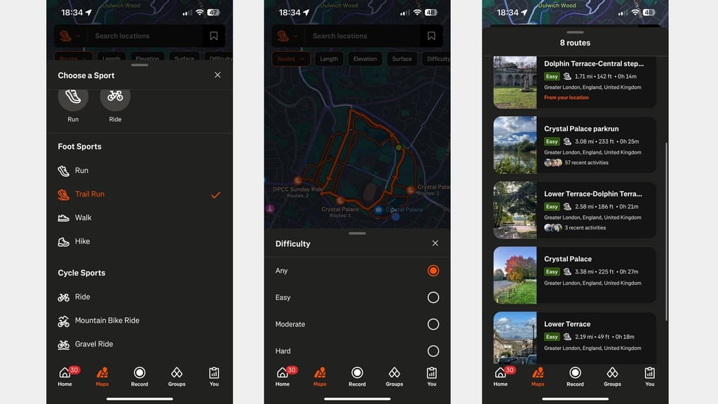 Strava Premium routes