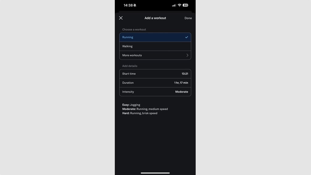 Step 3 How to add manual workout Oura