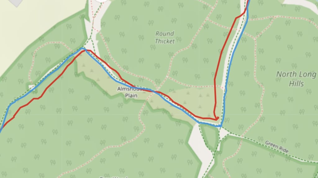 GPS compared: Garmin (blue) and Active 2 (red)