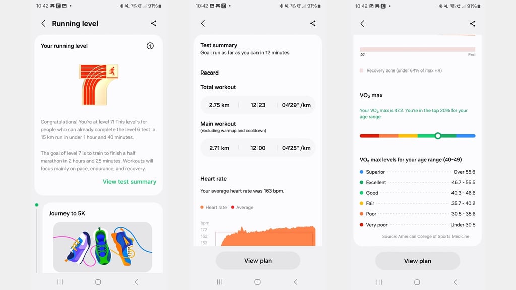 running level coach samsung