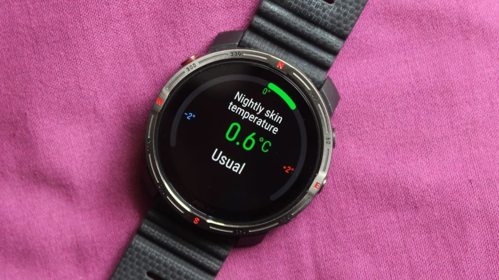 night skin temperature reading polar