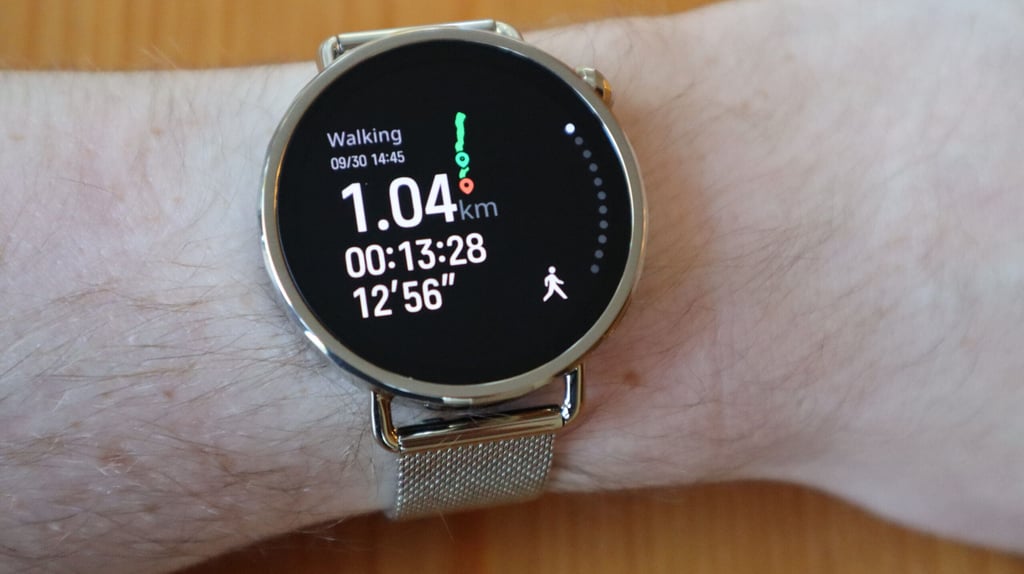 Post-workout walk data on the Xiaomi Watch S4 41mm