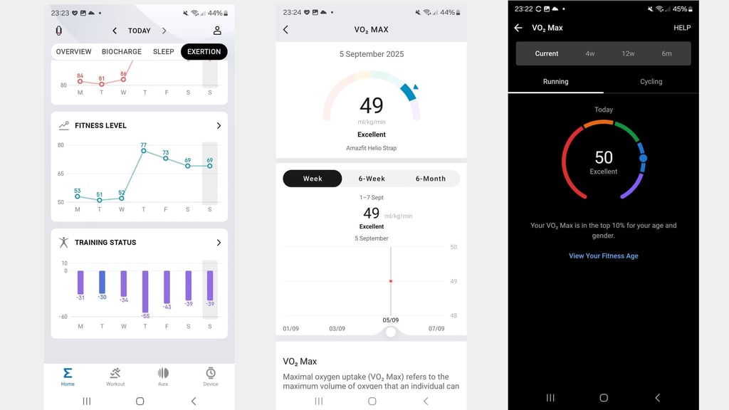 Amazfit vo2 max comparison with garmin
