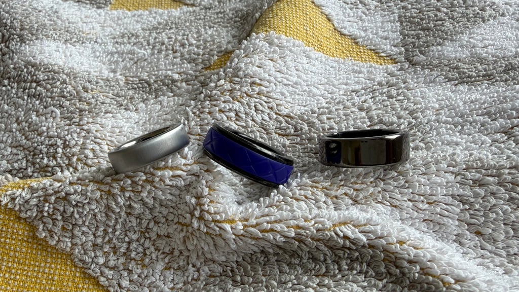 cudis 002 sporty ring alongside oura ring and ultrahuman ring pro