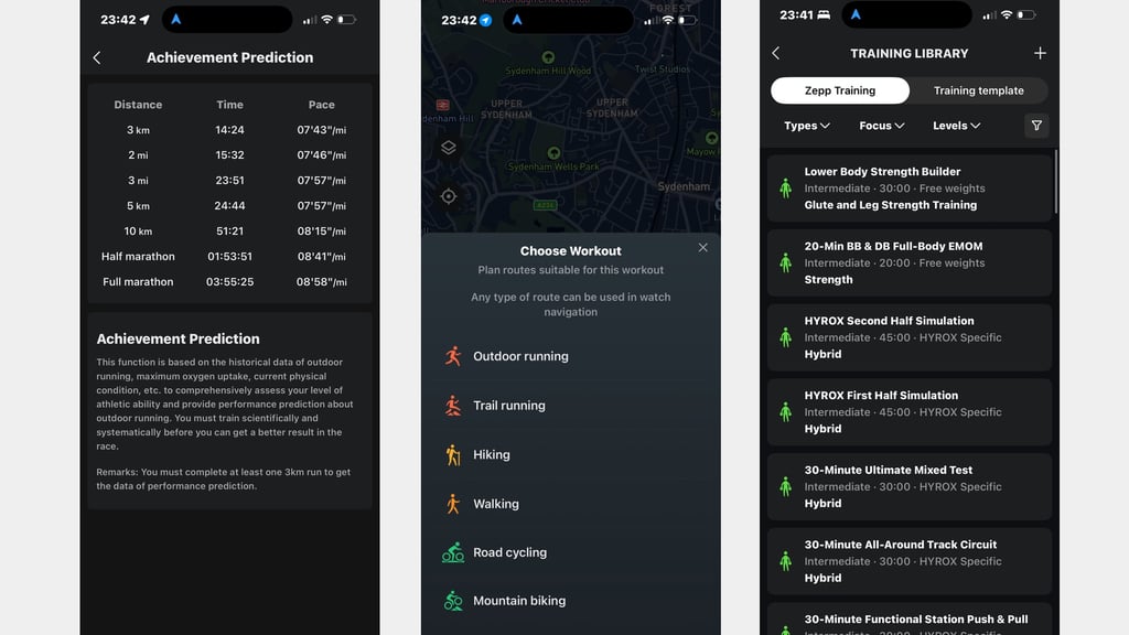 Amazfit training workouts