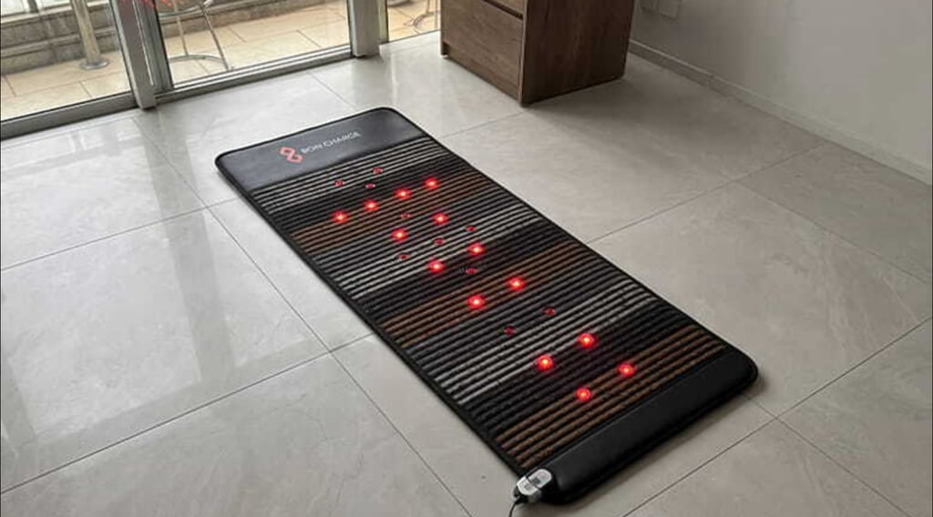 BON CHARGE PEMF mat on the floor