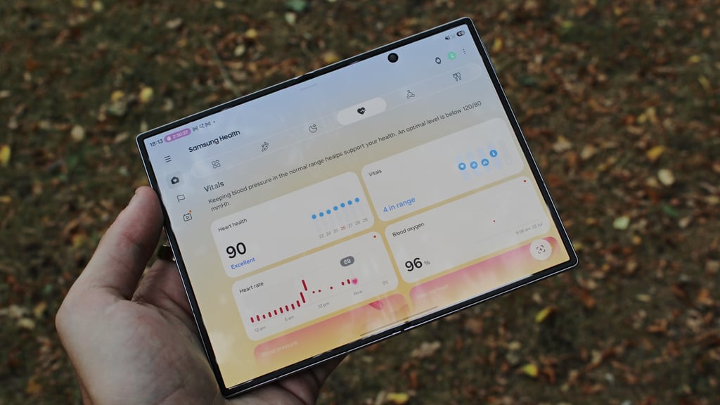 samsung health app z fold 8 wide