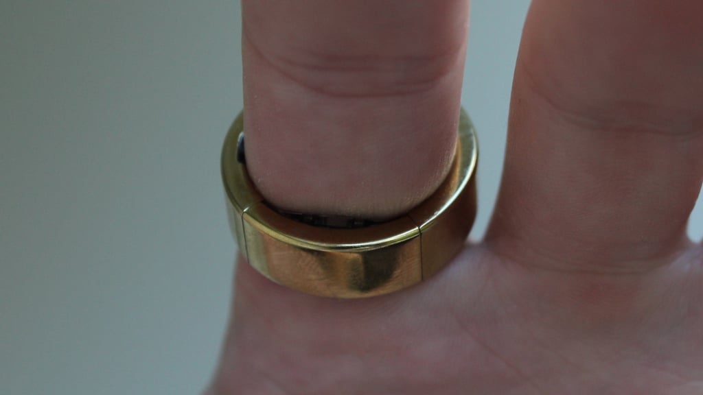 ultrahuman ring pro on finger from below