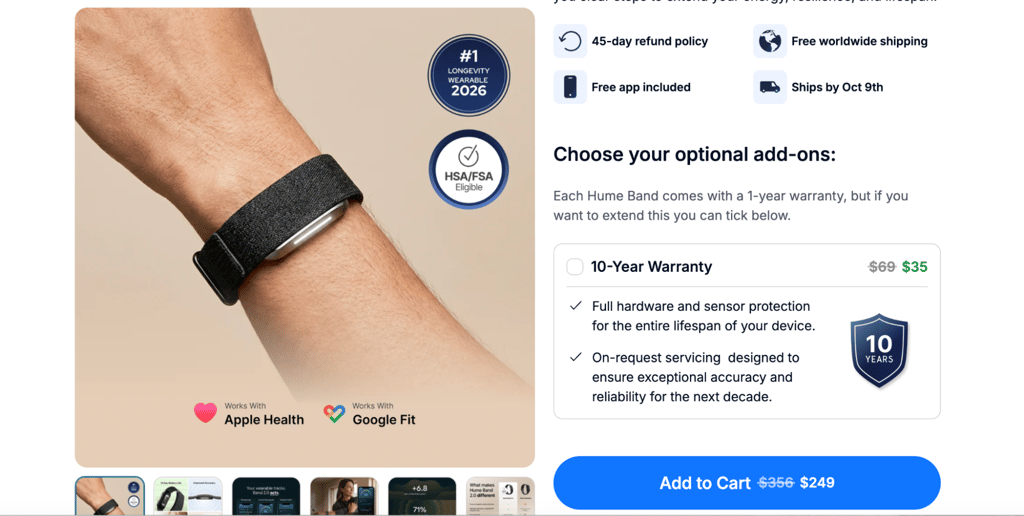 Add your chosen Hume Health product to your cart