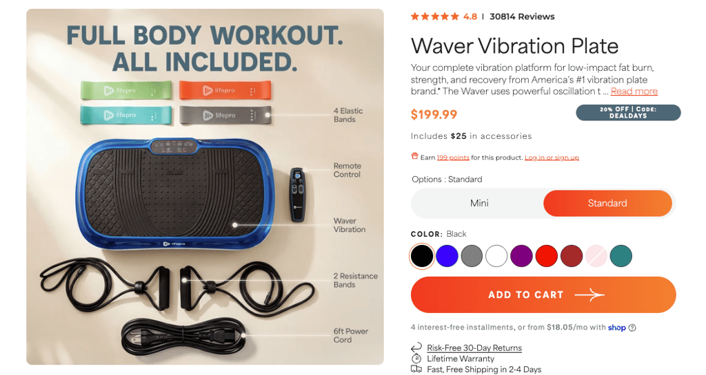 LifePro Waver product page