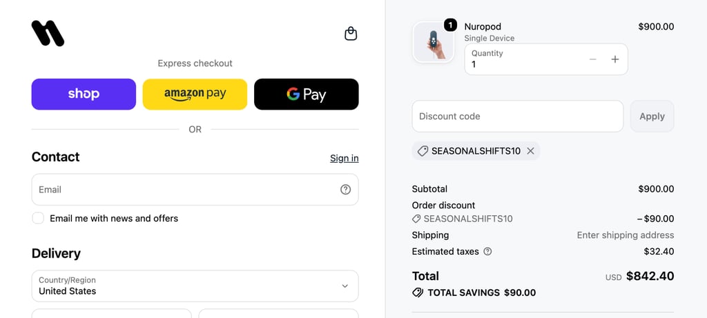 Nurosym discount at check out