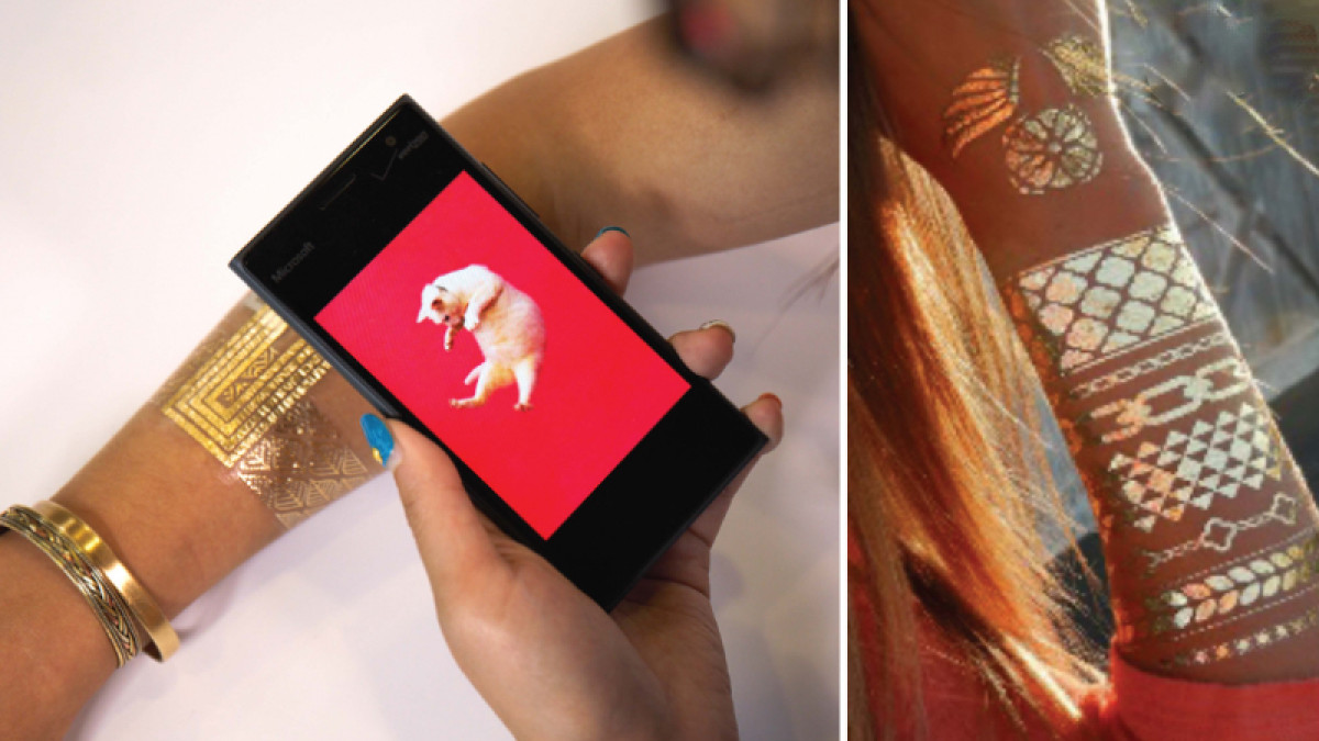 Microsoft Research's metallic smart tattoo works as an NFC tag