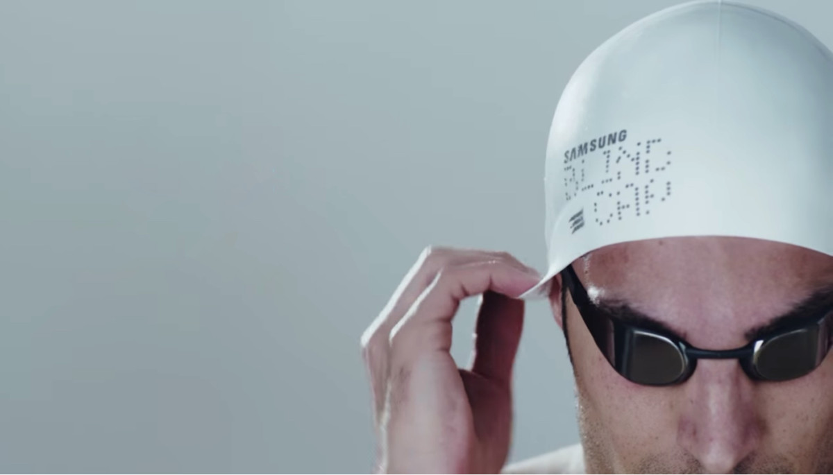Samsung's Blind Cap vibrates when Paralympic swimmers need to flip