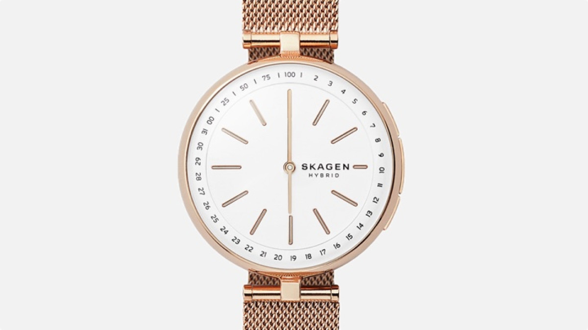 Skagen's Signatur T-Bar is a dainty hybrid smartwatch for women