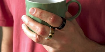 two smart rings being worn