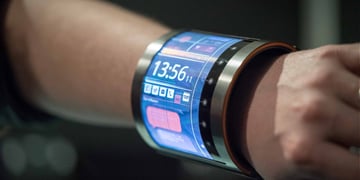 FlexEnable's wristable is a chunky, funky screen that wraps around your arm