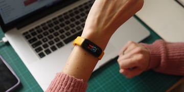 fitbit on woman's wrist