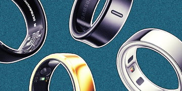 a composite image of the industry's best smart ring, including those from Oura, RingConn, Ultrahuman, and Samsung